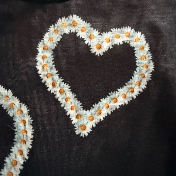 3 for 1 Suzy shier Black with Heart Design, blue tie dye straps top, black&grey - Picture 3 of 14